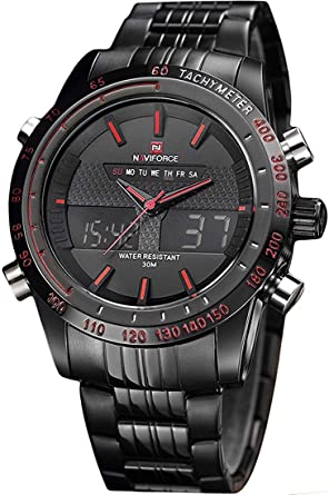 Naviforce 9024 Classic Multifunction Wrist Water Resistant Quartz Watch Digital High Quality Watches For Mens