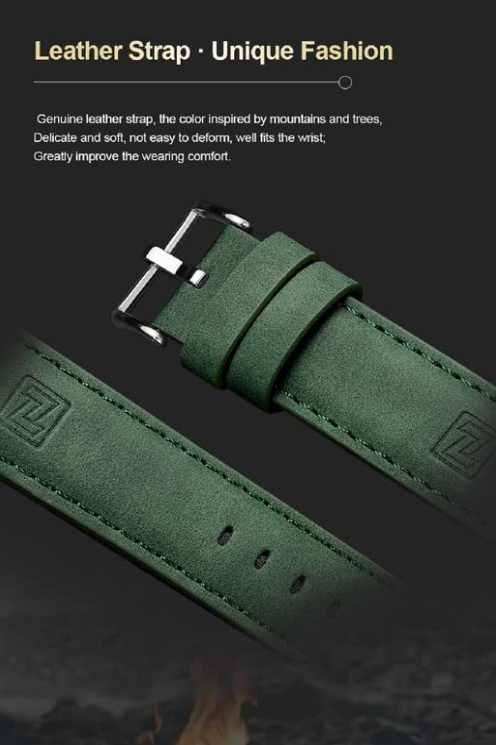 NAVIFORCE 9197L SGNGN Military Green Dual Display Watch