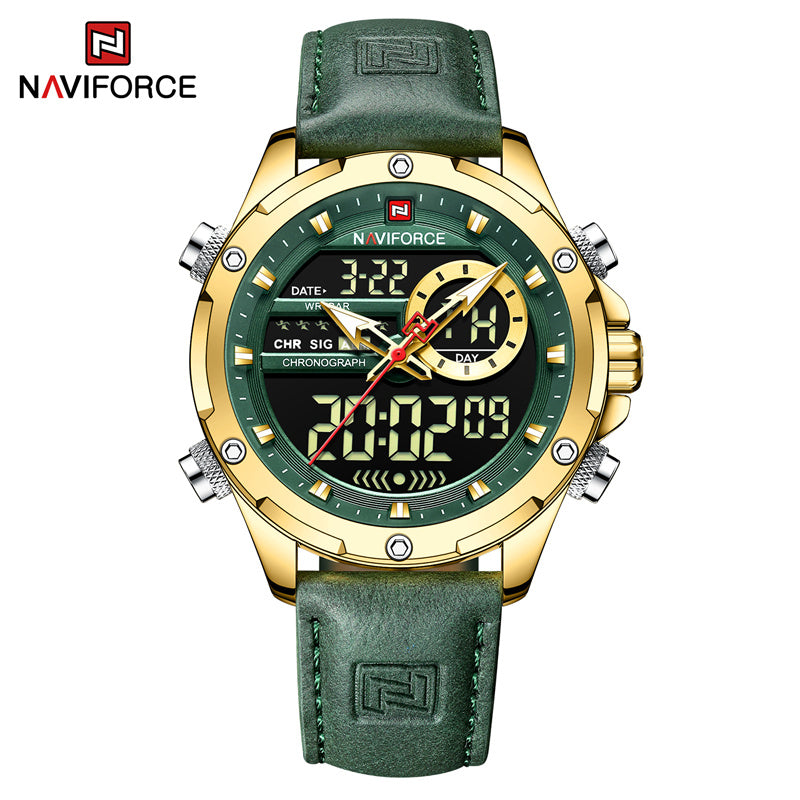 Naviforce 9208 Military Watches for Men Luxury Sport Chronograph Alarm Quartz Clock Digital Male WristWatch Water Resistant 2022 - GGNGN