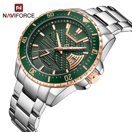 Naviforce 9191 Srggn Quartz Steel Water Resistant Dual Display Male Clock Men Military Sport Wrist Watch Watches Relogio Masculino