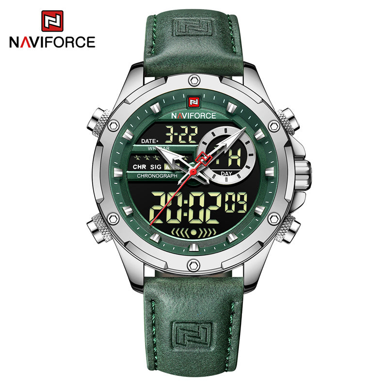 Naviforce 9208 Military Watches for Men Luxury Sport Chronograph Alarm Quartz Clock Digital Male WristWatch Water Resistant 2022 - SGNGN