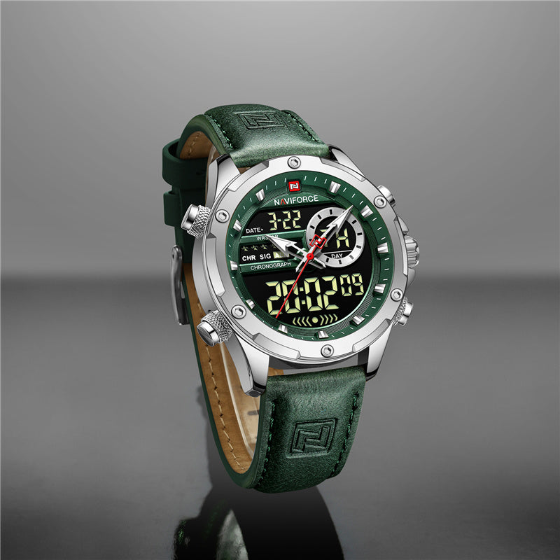 Naviforce 9208 Military Watches for Men Luxury Sport Chronograph Alarm Quartz Clock Digital Male WristWatch Water Resistant 2022