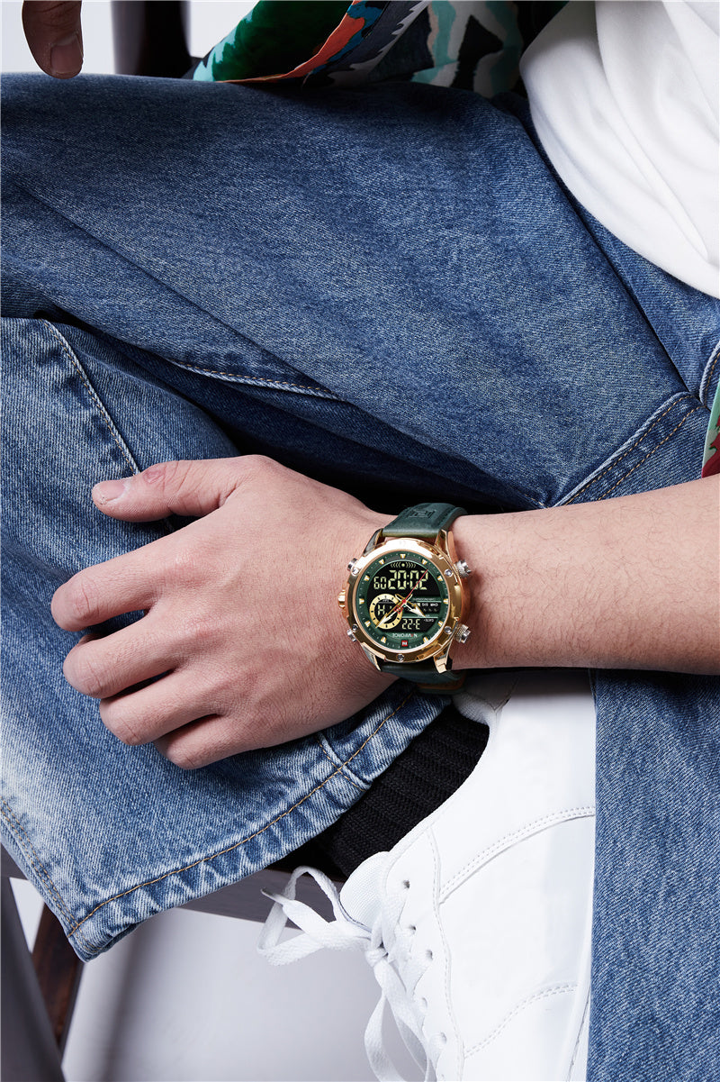 Naviforce 9208 Military Watches for Men Luxury Sport Chronograph Alarm Quartz Clock Digital Male WristWatch Water Resistant 2022