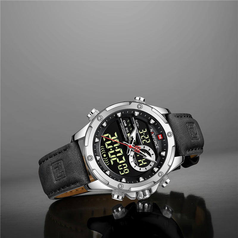Naviforce 9208 Military Watches for Men Luxury Sport Chronograph Alarm Quartz Clock Digital Male WristWatch Water Resistant 2022