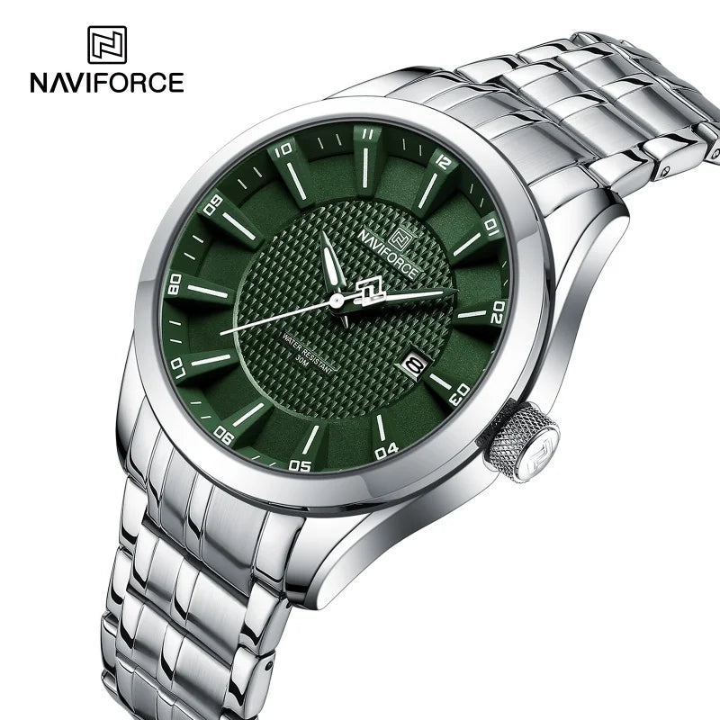 NAVIFORCE NF8032 Men Quartz Date Display Wristwatch Water Resistant - SGN