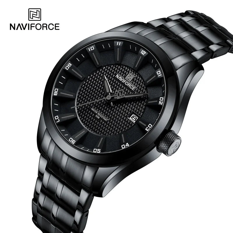 NAVIFORCE NF8032 Men Quartz Date Display Wristwatch Water Resistant - BGY