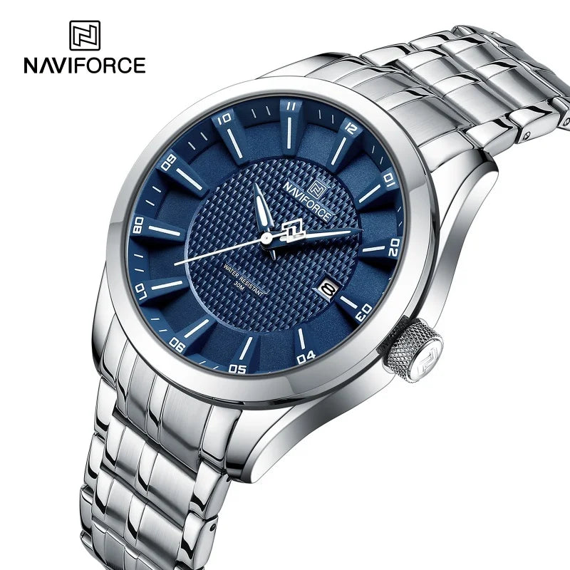NAVIFORCE NF8032 Men Quartz Date Display Wristwatch Water Resistant - SBE