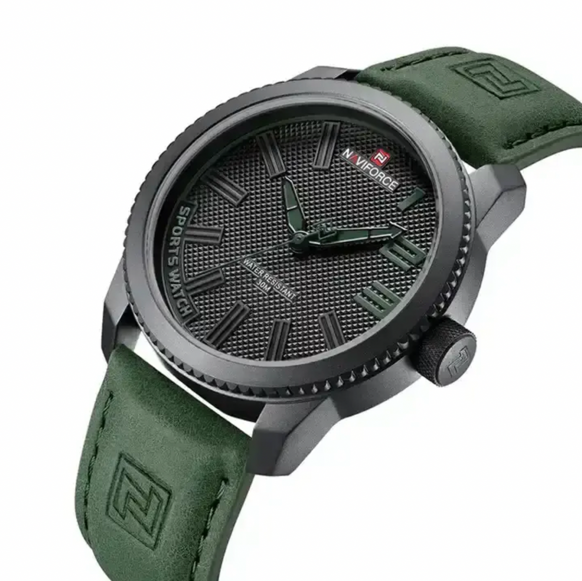 NAVIFORCE 9202L Sports Watch Men Fashion Casual Quartz Wristwatch Male Date Water Resistant Leather Analog Clock