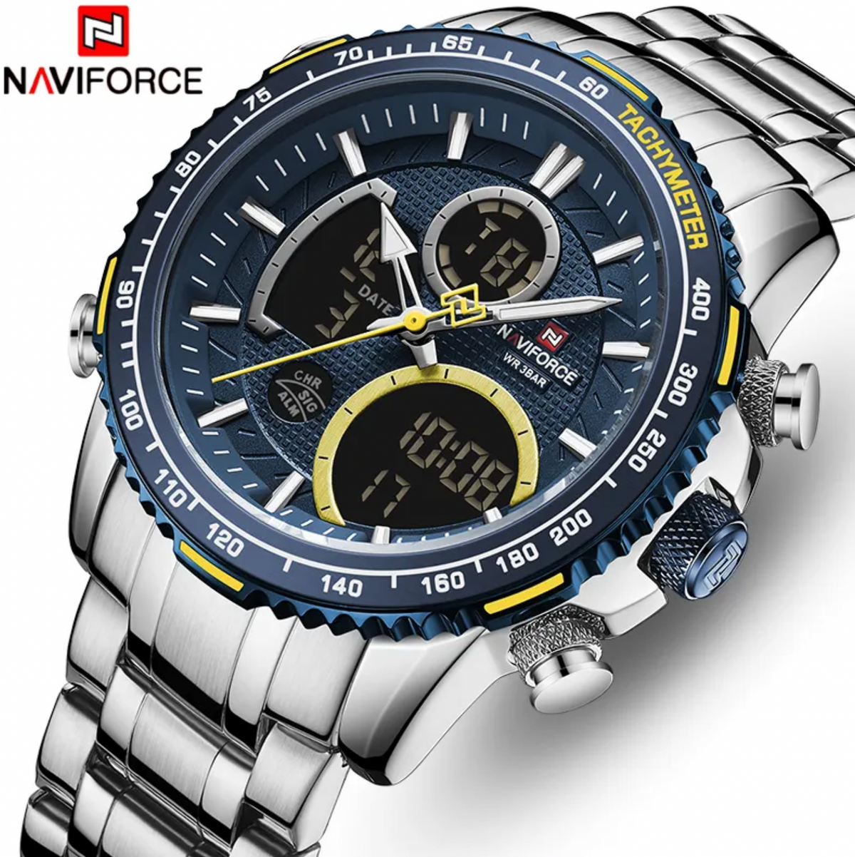 NAVIFORCE 9182 SBE luxury sport chronograph watch for men