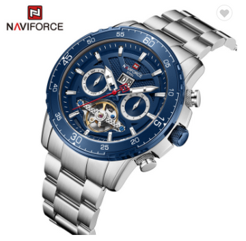 NAVIFORCE S1001 SBE Full Steel Mechanical watches for men 100 M Water Resistant Wristwatch