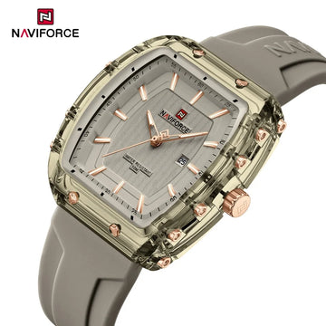 NAVIFORCE Ladies Wristwatches Fashion Comfortable Silicone Strap Date Women’s Watches Quality Water Resistant Female Luminous Clock