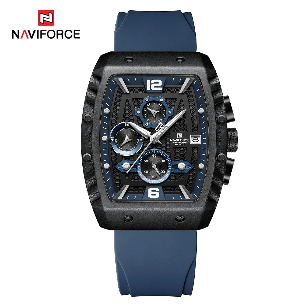 NAVIFORCE NF8025 Men’s Chronograph Watch – Water Resistant, Luminous Date - blue
