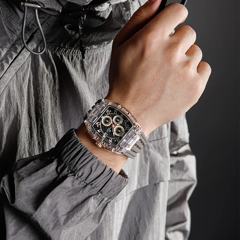 New NAVIFORCE Men’s Quartz Multifunction Watches Fashion Sports Chronograph 5ATM Water Resistant Silicone Band Casual Man Wrist Watch