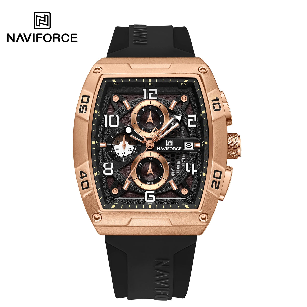 NAVIFORCE NF8052 Men Gold Design Quartz Watches Casual Male Wrist Watch - rgceb