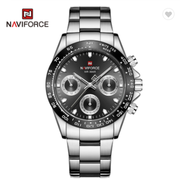 NAVIFORCE 9193 SBB Men’s Watches Luxury Brand Sport Quartz Wrist Watch For Men Water Resistant Multi-function Digital Clock