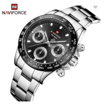NAVIFORCE 9193 SBB Men’s Watches Luxury Brand Sport Quartz Wrist Watch For Men Water Resistant Multi-function Digital Clock