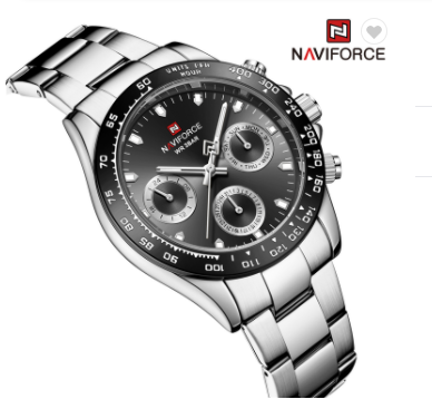 NAVIFORCE 9193 SBB Men’s Watches Luxury Brand Sport Quartz Wrist Watch For Men Water Resistant Multi-function Digital Clock