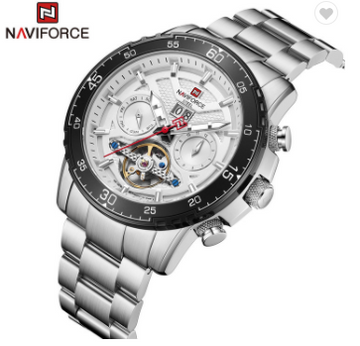 NAVIFORCE S1001 SW Full Steel Mechanical watches for men 100 M Water Resistant Wristwatch
