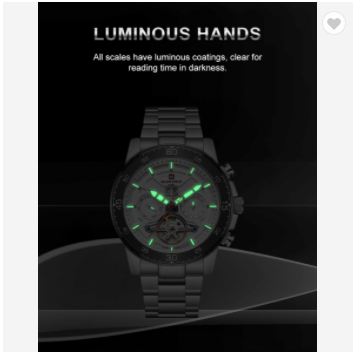 NAVIFORCE S1001 SW Full Steel Mechanical watches for men 100 M Water Resistant Wristwatch