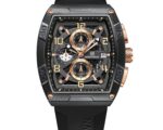NAVIFORCE NF8052 Black Rose Gold watch front view