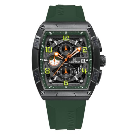 NAVIFORCE NF8052 Green Black watch front view